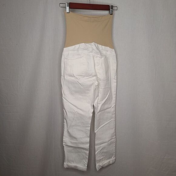 LED White Maternity Cropped Jeans Size 26,2,24 - Picture 2 of 2